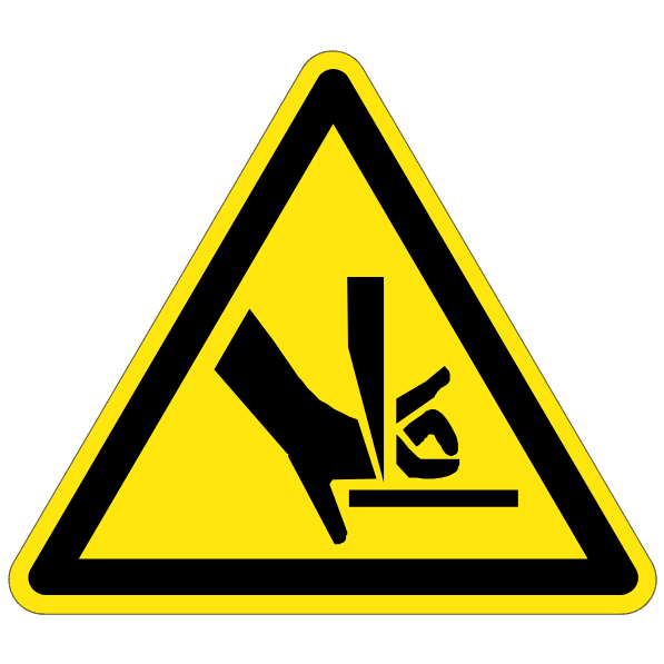 Risque de sectionnement des mains, cisaillement, coupure - W216 - étiquettes et panneaux de danger et de prévention