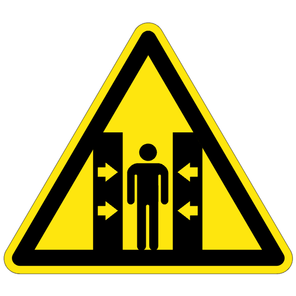 Risque d'écrasement - W218 - étiquettes et panneaux de danger et de prévention