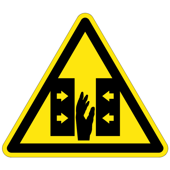 Risque d'écrasement - W219 - étiquettes et panneaux de danger et de prévention