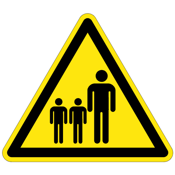 Attention enfants - W233 - étiquettes et panneaux de danger et de prévention
