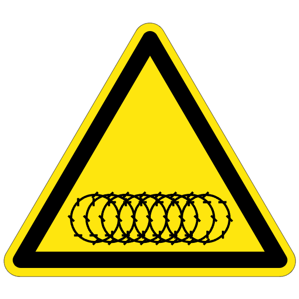 Barbelés - W237 - étiquettes et panneaux de danger et de prévention