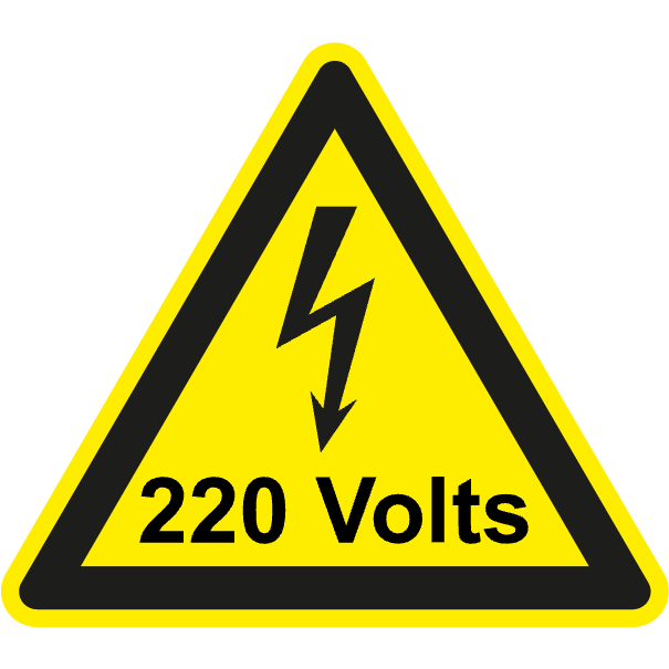 Danger électrique 220 Volts - W407 - étiquettes et panneaux de danger et de prévention