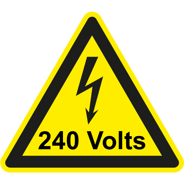 Danger électrique 240 Volts - W409 - étiquettes et panneaux de danger et de prévention