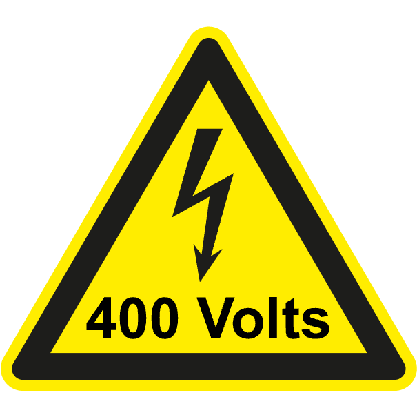 Danger électrique 400 Volts - W411 - étiquettes et panneaux de danger et de prévention