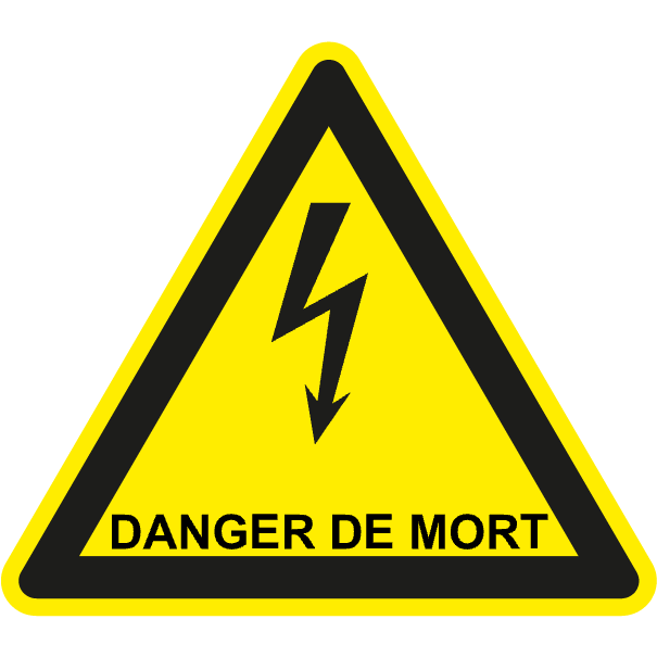 Danger électrique Danger de mort - W415 - étiquettes et panneaux de danger et de prévention