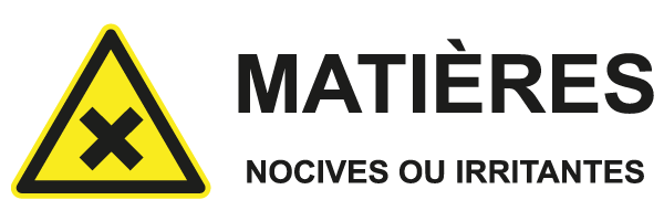 Matières nocives ou irritantes - W531 - étiquettes et panneaux de danger et de prévention - picto et texte paysage