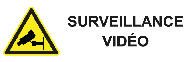 Surveillance vidéo - W564 - étiquettes et panneaux de danger et de prévention - picto et texte paysage