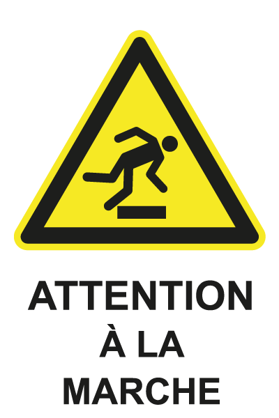 Attention La Marche W738 tiquettes Et Panneaux De Danger Et De Attention La Marche W738 tiquettes Et Panneaux De Danger Et De