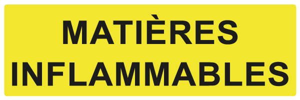 Matières inflammables - W904 - étiquettes et panneaux de danger et de prévention - texte paysage