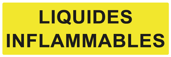 Liquides inflammables - W905 - étiquettes et panneaux de danger et de prévention - texte paysage