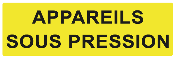 Appareil sous pression - W911 - étiquettes et panneaux de danger et de prévention - texte paysage