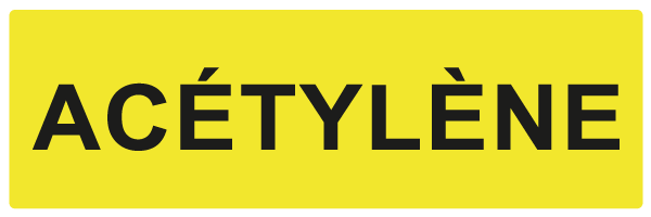 Acétylène - W927 - étiquettes et panneaux de danger et de prévention - texte paysage