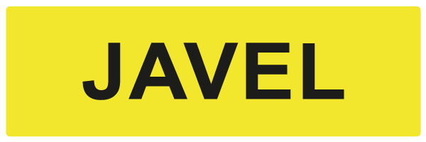 Javel - W937 - étiquettes et panneaux de danger et de prévention - texte paysage