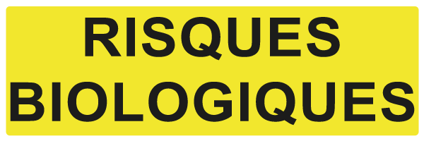 Risques biologiques - W945 - étiquettes et panneaux de danger et de prévention - texte paysage