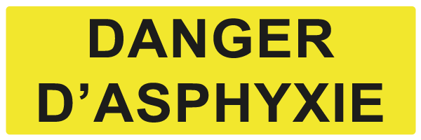 Danger d'asphyxie - W947 - étiquettes et panneaux de danger et de prévention - texte paysage
