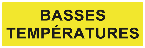 Basses températures - W948 - étiquettes et panneaux de danger et de prévention - texte paysage