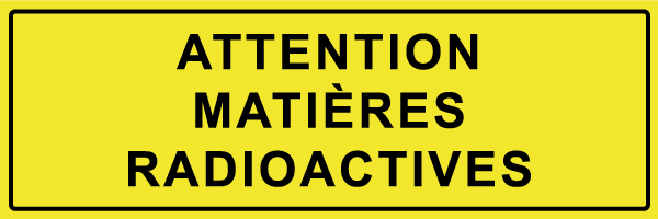 Attention matières radioactives - W639 - étiquettes et panneaux de danger et de prévention - texte paysage