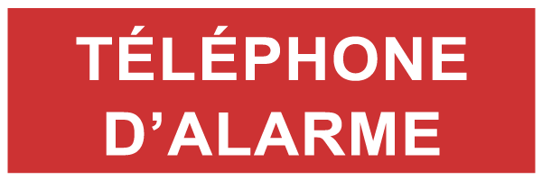 Téléphone d'alarme - F100 - étiquettes et panneaux d'incendie et de sécurité - texte paysage