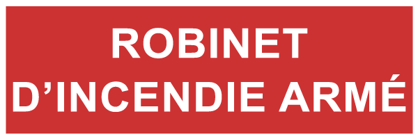 Robinet d'incendie armé - F102 - étiquettes et panneaux d'incendie et de sécurité - texte paysage