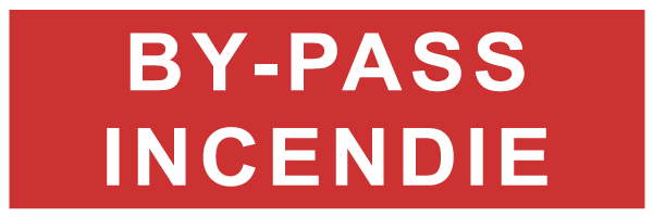 By-pass incendie - F130 - étiquettes et panneaux d'incendie et de sécurité - texte paysage