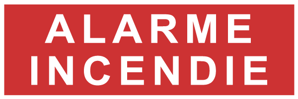 Alarme incendie - F135 - étiquettes et panneaux d'incendie et de sécurité - texte paysage