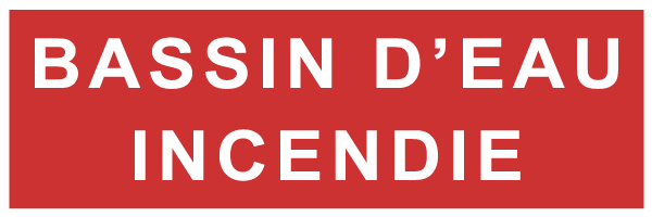 Bassin d'eau incendie - F138 - étiquettes et panneaux d'incendie et de sécurité - texte paysage