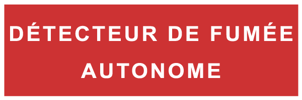 Détecteur de fumée autonome - F143 - étiquettes et panneaux d'incendie et de sécurité - texte paysage