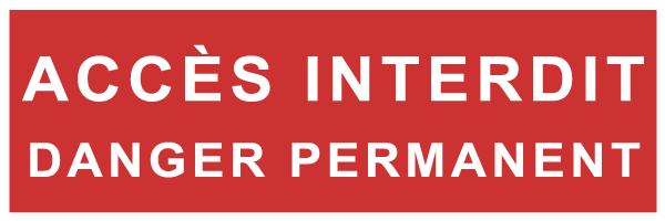 Accès interdit danger permanent - F165 - étiquettes et panneaux d'incendie et de sécurité - texte paysage