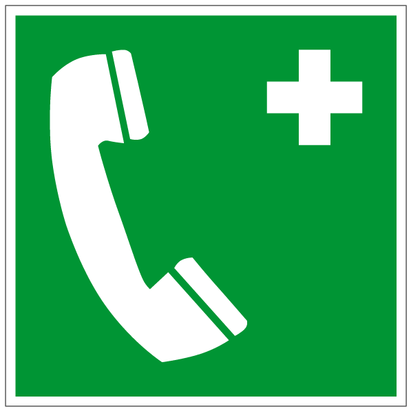 Téléphone d'urgence - E004 - ISO 7010 - étiquettes et panneaux d'évacuation, de sauvetage et de secours