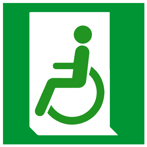 Sortie de secours pour les personnes handicapées