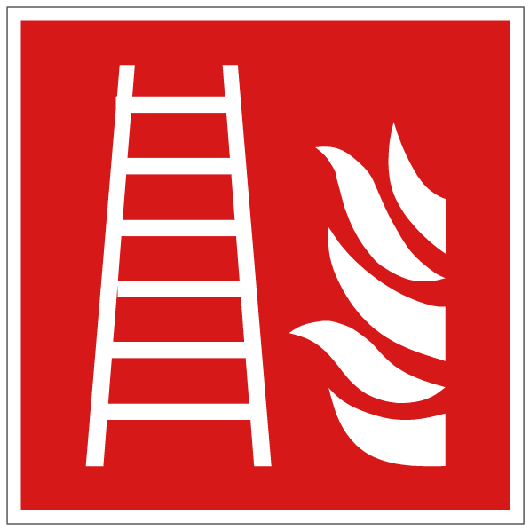Echelle d'incendie - F003 - ISO 7010 - étiquettes et panneaux d'incendie et de sécurité