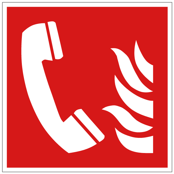 Téléphone à utiliser en cas d'incendie - F006 - ISO 7010 - étiquettes et panneaux d'incendie et de sécurité