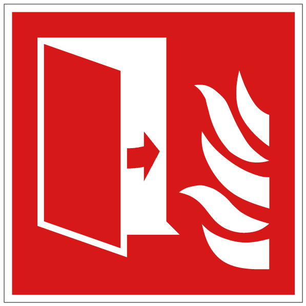 Porte coupe feu - F007 - ISO 7010 - étiquettes et panneaux d'incendie et de sécurité