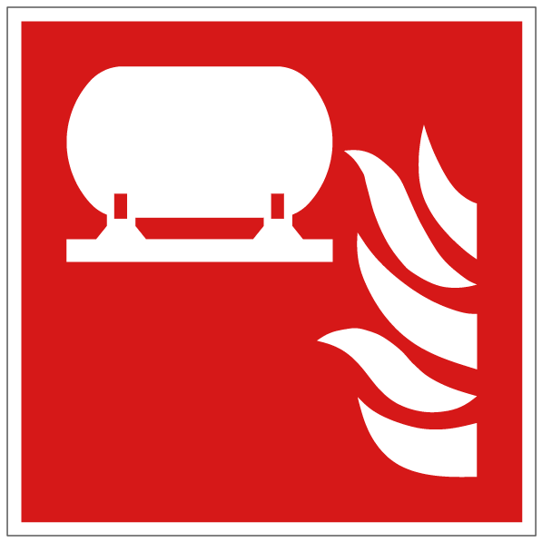 Installation d'extinction d'incendie - F012 - ISO 7010 - étiquettes et panneaux d'incendie et de sécurité