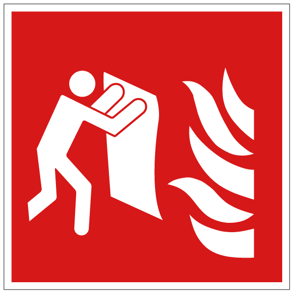 Couverture anti - F016 - ISO 7010 - étiquettes et panneaux d'incendie et de sécurité