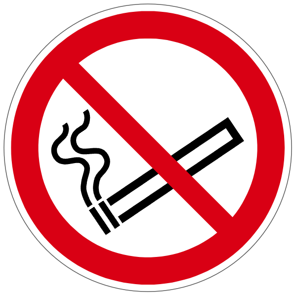 Interdiction de fumer  - P002 - ISO 7010 - étiquettes et panneaux d'interdiction et de restriction