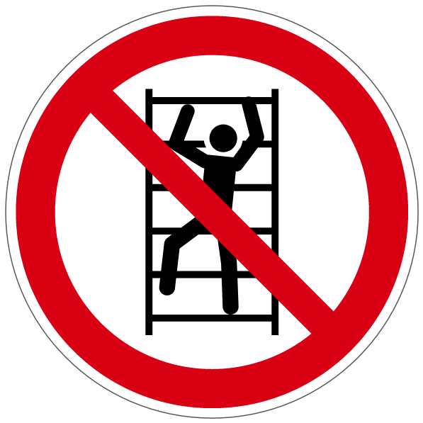 Escalade interdite - P009 - ISO 7010 - étiquettes et panneaux d'interdiction et de restriction