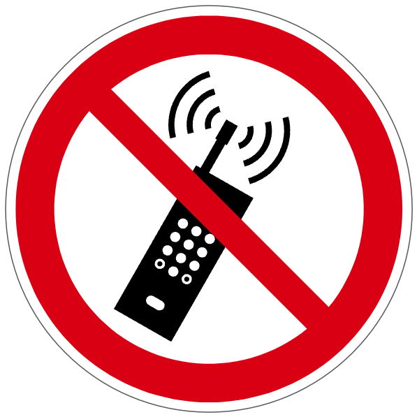 Interdiction d'activer des téléphones mobiles - P013 - ISO 7010 - étiquettes et panneaux d'interdiction et de restriction