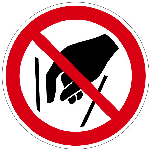 Ne pas mettre les mains - P015 - ISO 7010 - étiquettes et panneaux d'interdiction et de restriction