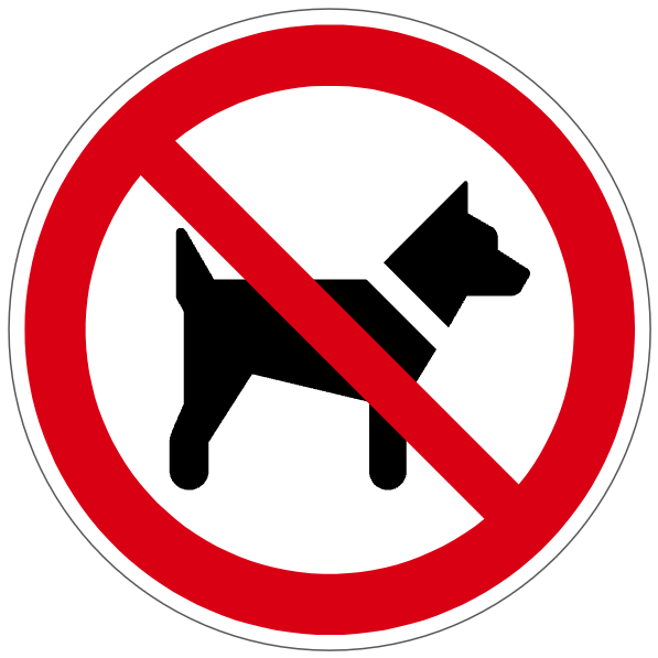 Interdit aux chiens - P021 - ISO 7010 - étiquettes et panneaux d'interdiction et de restriction