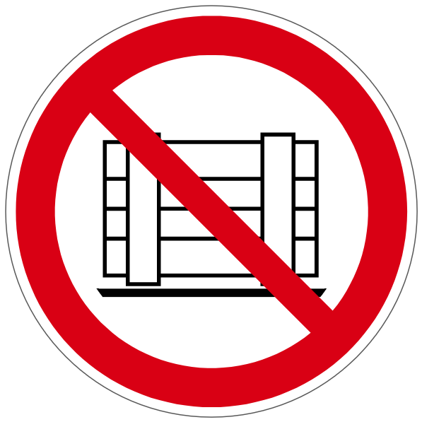 Ne pas obstruer - P023 - ISO 7010 - étiquettes et panneaux d'interdiction et de restriction