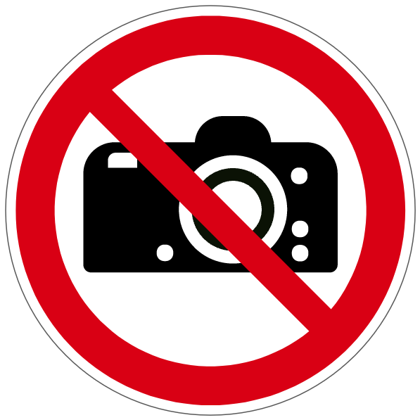Interdiction de photographier - P029 - ISO 7010 - étiquettes et panneaux d'interdiction et de restriction