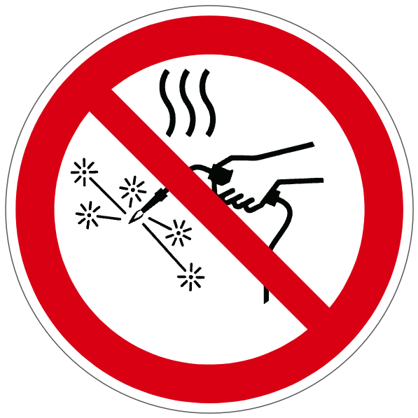 Travaux à chaud interdits - P039 - ISO 7010 - étiquettes et panneaux d'interdiction et de restriction