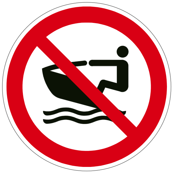 Scooters des mers interdits - P057 - ISO 7010 - étiquettes et panneaux d'interdiction et de restriction
