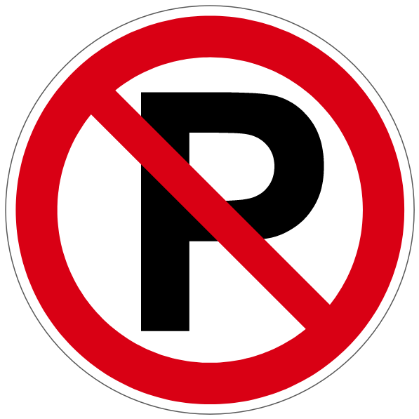 Interdiction de stationner - P156 - étiquettes et panneaux d'interdiction et de restriction