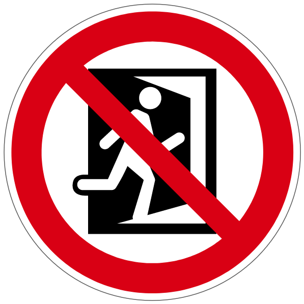 Ne pas courir en entrant - P173 - étiquettes et panneaux d'interdiction et de restriction