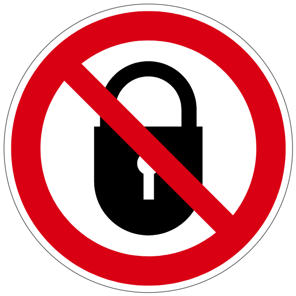 Interdiction de cadenasser - P194 - étiquettes et panneaux d'interdiction et de restriction