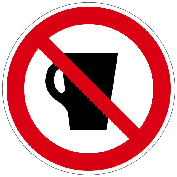 Interdiction de boire  - P211 - étiquettes et panneaux d'interdiction et de restriction
