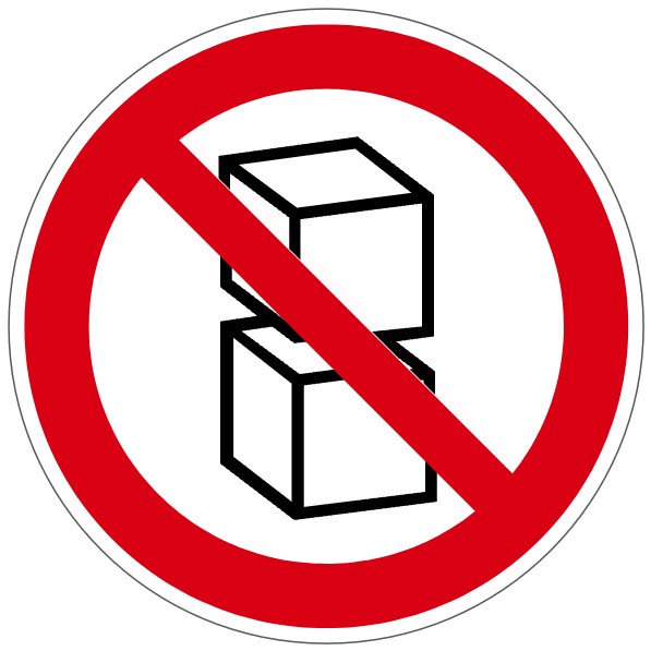 Interdiction d'entreposer des objets - P237 - étiquettes et panneaux d'interdiction et de restriction