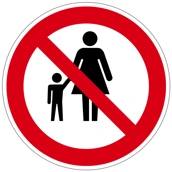 Interdit aux enfants  - P239 - étiquettes et panneaux d'interdiction et de restriction